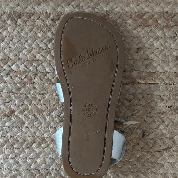 Girls Salt Water Sandals - Silver size 13 - Picture 2 of 3